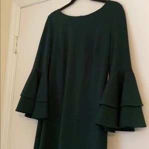 Calvin Klein double tier bell sleeve dress
